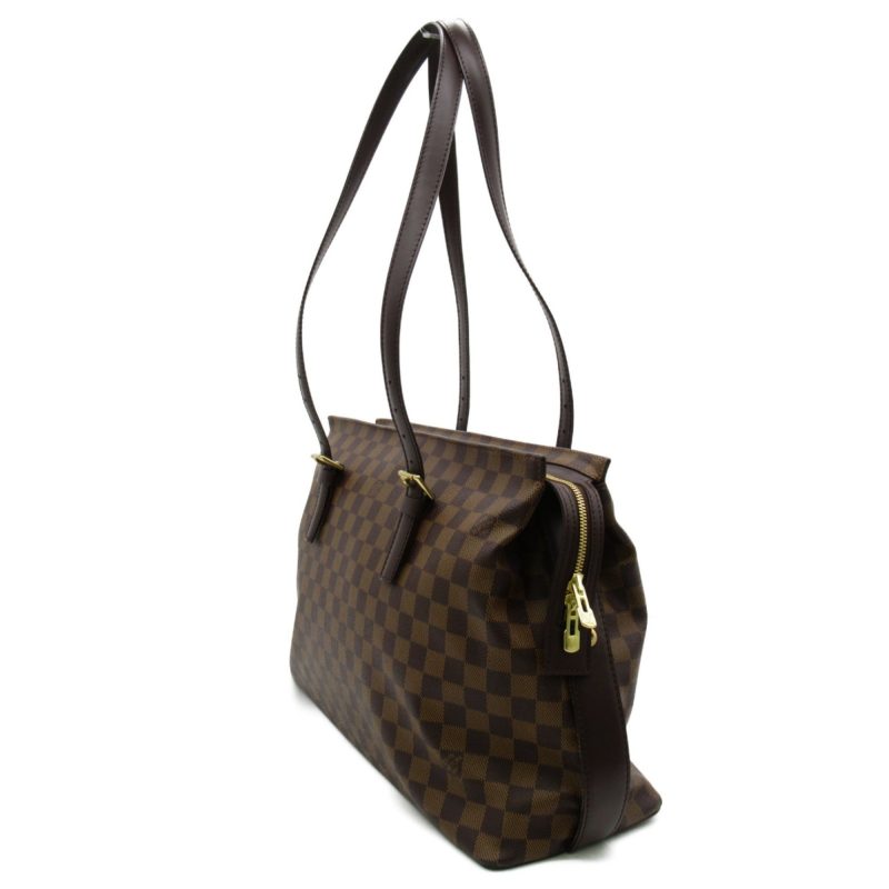 LOUIS VUITTON Chelsea Tote Bag Brown Ebene Damier PVC coated canvas N51119 - Logoexplore - Image 3