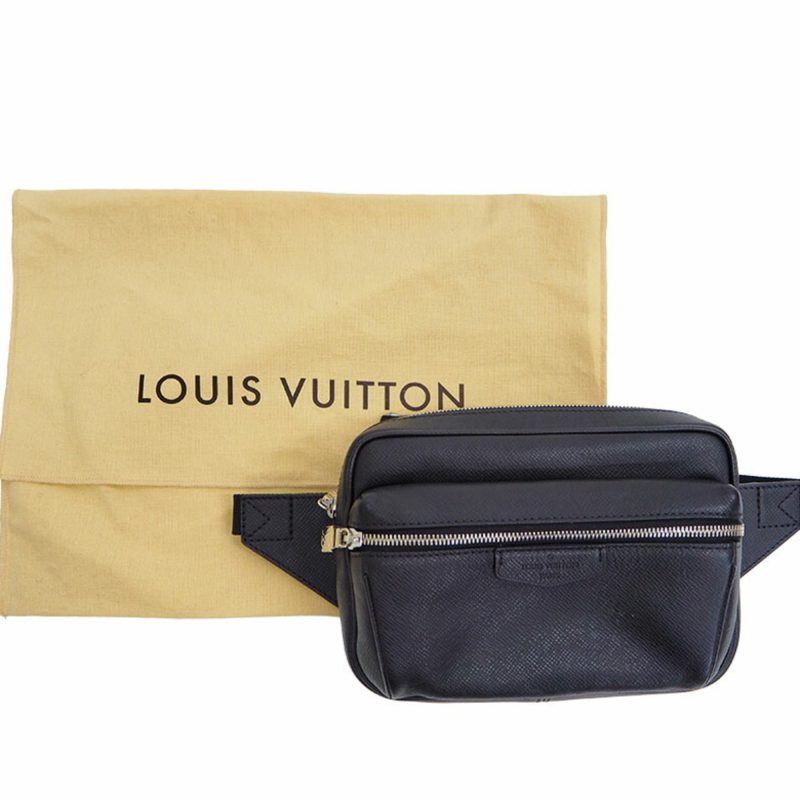 Louis Vuitton Bumback Outdoor Body Bag Taiga Black M33438 Waist Pouch Men's - Logoexplore - Image 10