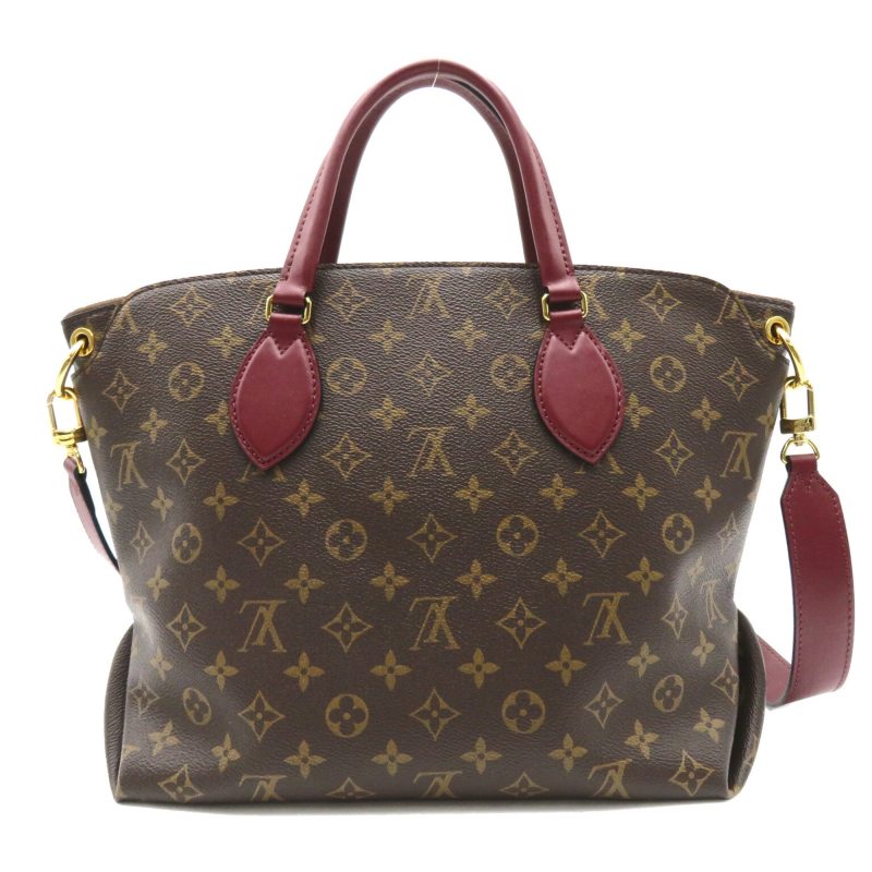 LOUIS VUITTON Flower zip tote MM Brown Red Bordeaux Monogram PVC coated canvas leather M44348 - Logoexplore - Image 2