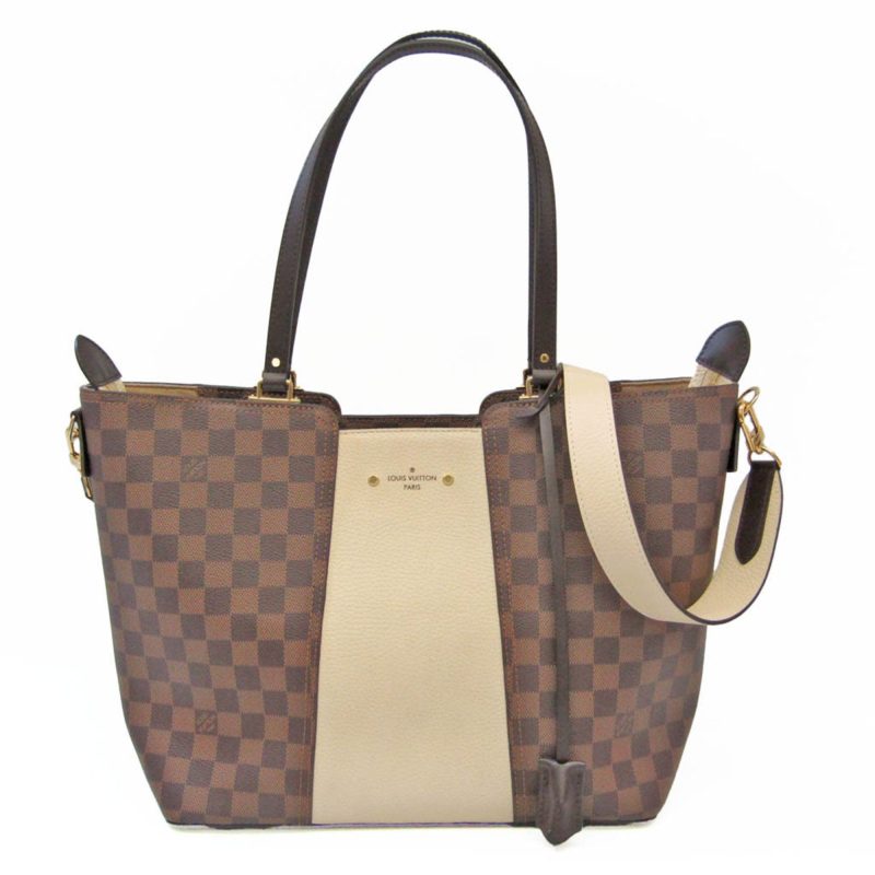 LOUIS VUITTON Damier Jersey N44022 Women's Tote Bag Cream,Ebene - Logoexplore