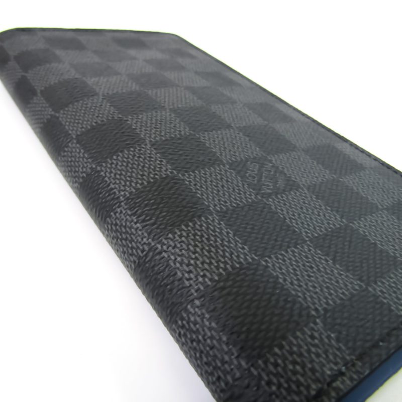 Louis Vuitton Damier Graphite Brazza Wallet N63266 Neptune Men's Damier Graphite Long Wallet (bi-fold) Blue - Logoexplore - Image 5