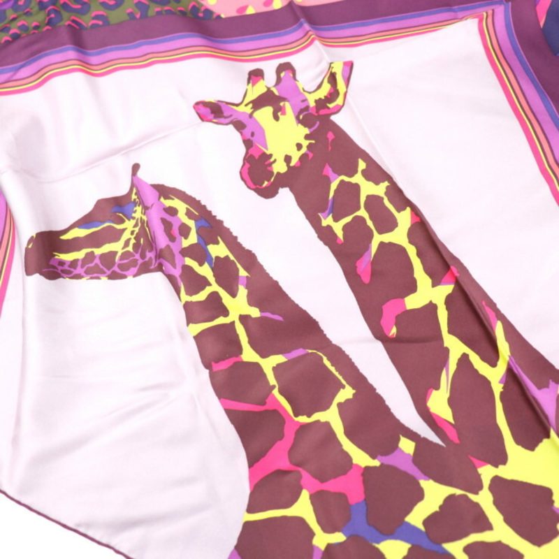 LOUIS VUITTON fringed scarf silk purple multicolor 400505 apparel accessories - Logoexplore - Image 3