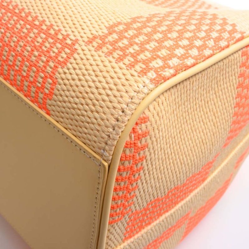 LOUIS VUITTON Damier Giant Raffia Keepall Bandouliere 50 Handbag Boston Bag M57419 Beige Orange Ladies - Logoexplore - Image 4