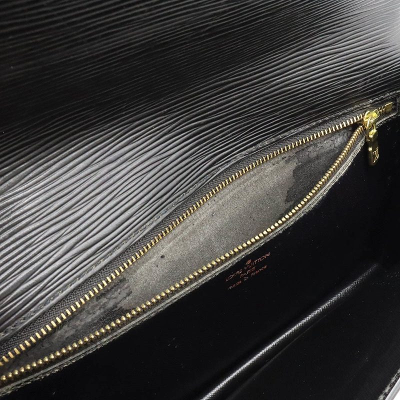 LOUIS VUITTON Epi Pochette Serie Dragonne Second Bag Noir Black Key Missing M52612 - Logoexplore - Image 6