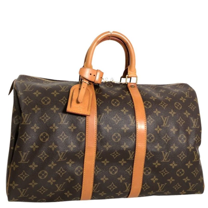 LOUIS VUITTON Boston Bag Keepall 45 M41428 Monogram Canvas Brown Women's - Logoexplore
