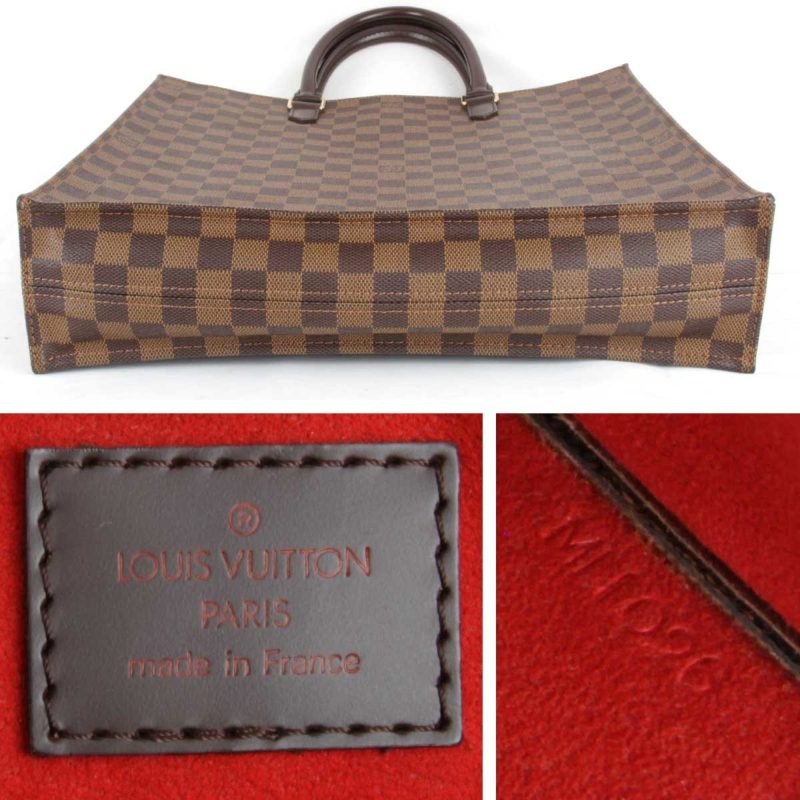 LOUIS VUITTON Damier Sac Pla N51140 Handbag PVC Coated Canvas Ebene Women's - Logoexplore - Image 4