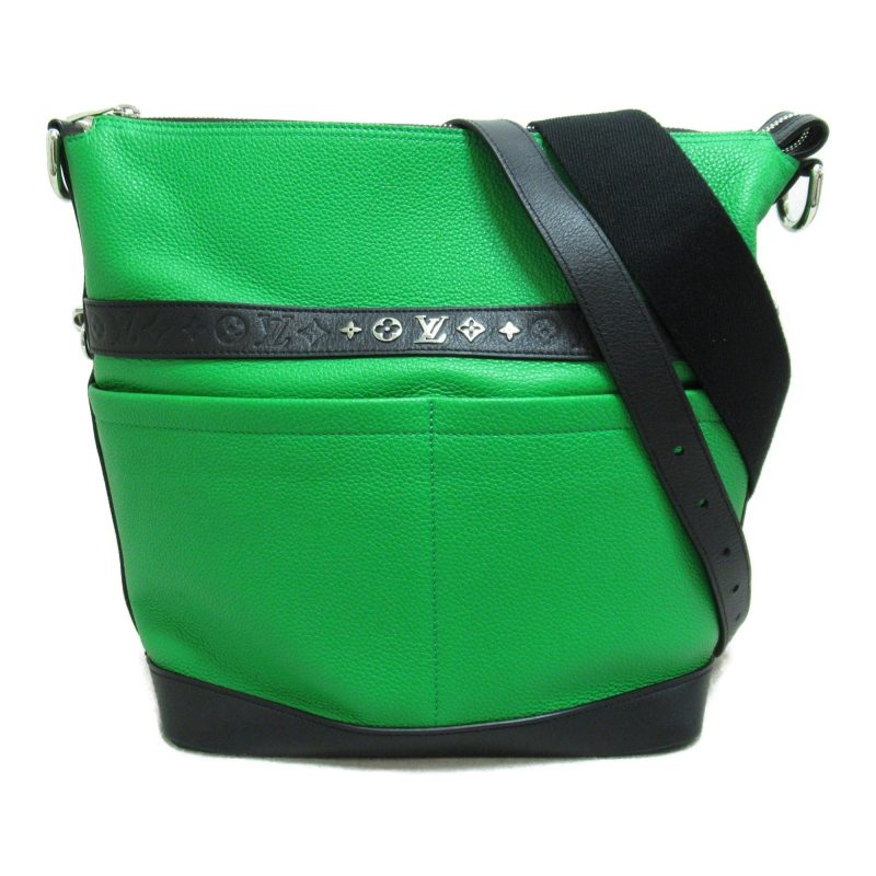 LOUIS VUITTON Cruiser GM Shoulder Bag Green Black Black Calfskin Calfskin - Logoexplore