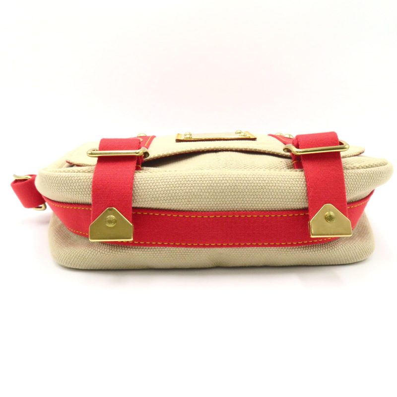 LOUIS VUITTON Buzzus PM Beige Red canvas Antigua M40041 - Logoexplore - Image 4