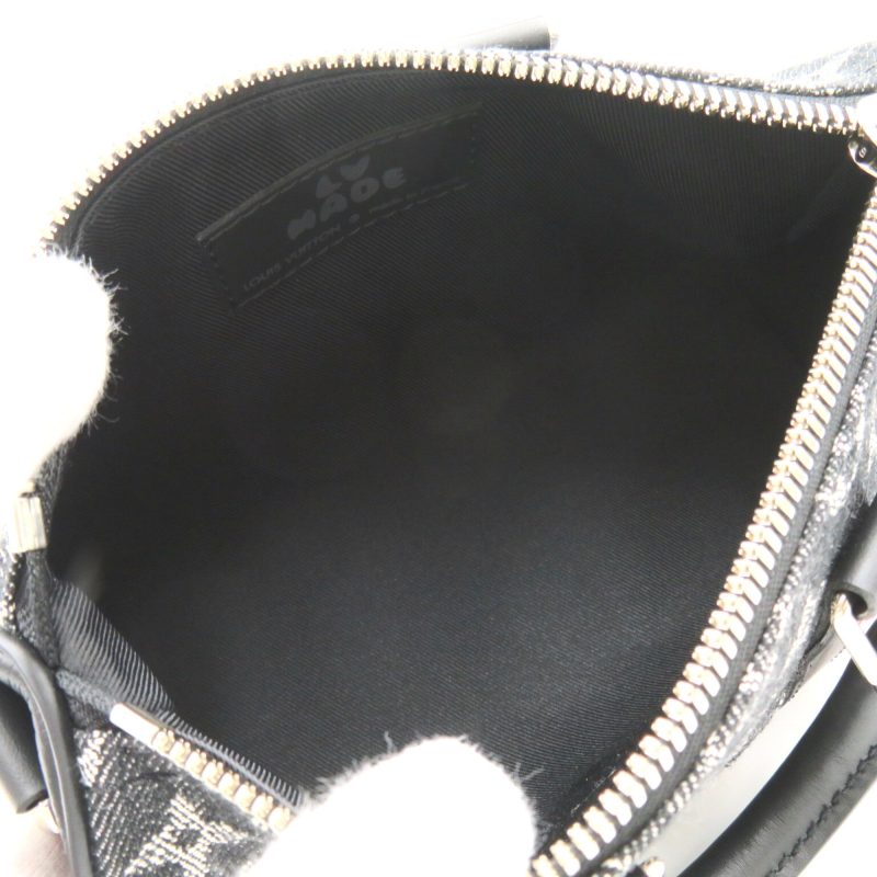 LOUIS VUITTON Drip Keepall XS Black Monogram denim denim leather M81010 - Logoexplore - Image 6