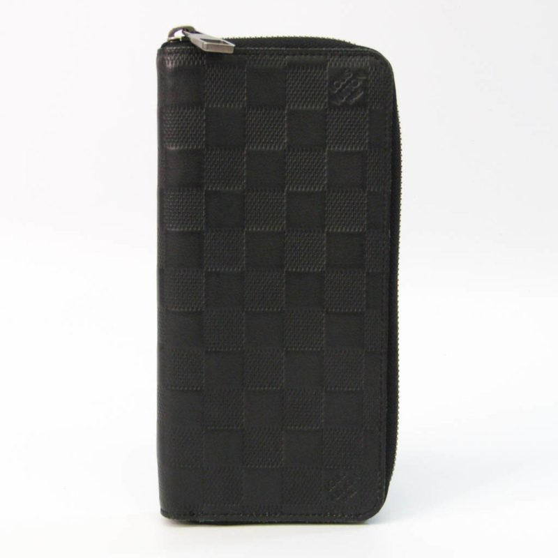 Louis Vuitton Damier Infini Zippy Wallet Vertical N63548 Men's Damier Infini Long Wallet (bi-fold) Onyx - Logoexplore