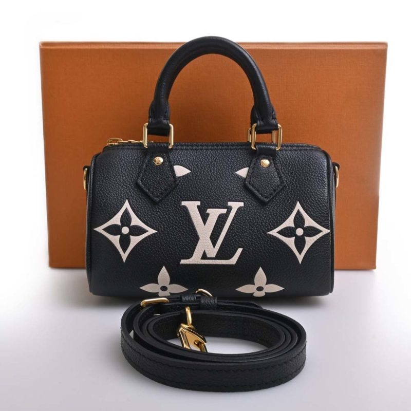 LOUIS VUITTON Empreinte Bicolor Nano Speedy Handbag M81456 Black Ladies - Logoexplore - Image 3