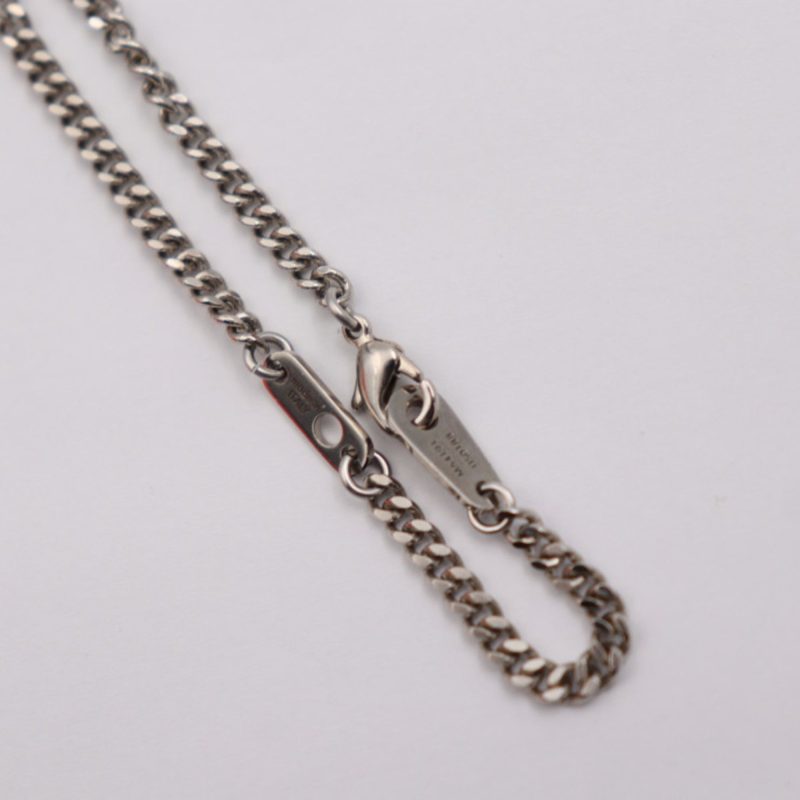 LOUIS VUITTON Collier Plate Damier Perforate Necklace M64191 Metal Silver Black Pendant - Logoexplore - Image 4