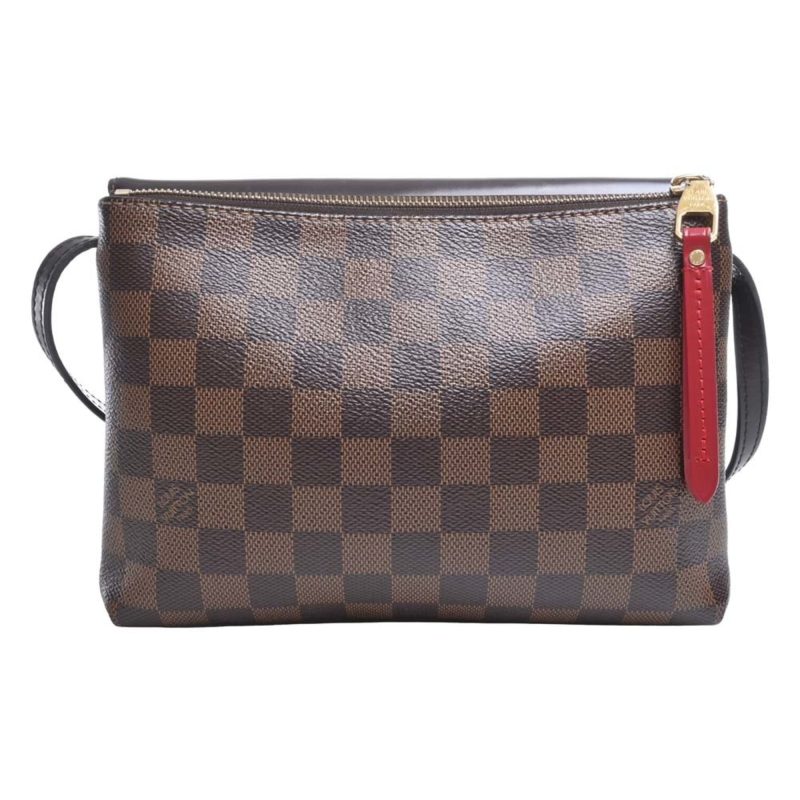 LOUIS VUITTON Damier Twice Shoulder Bag N48259 Brown/Red Ladies - Logoexplore - Image 2