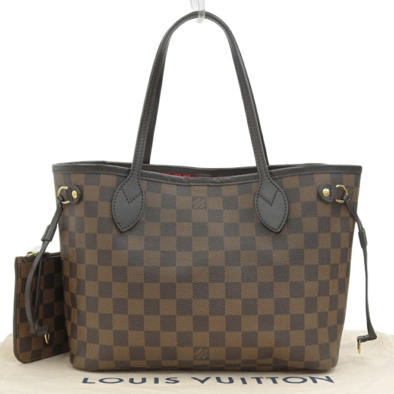 LOUIS VUITTON Damier Neverfull PM Shoulder Bag Pouch Ebene N41359 MS1159 - Logoexplore