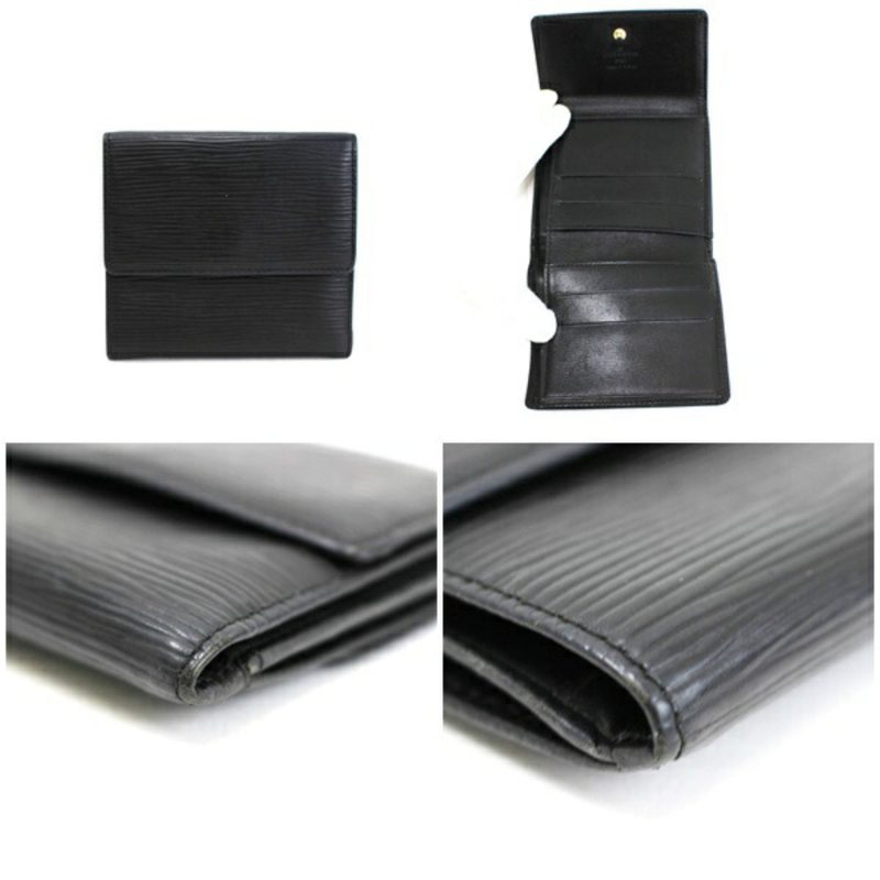 Louis Vuitton Epi W Wallet Portomone Bie Cult Credit Noir (Black) M63482 LOUIS VUITTON LV Men's Women's - Logoexplore - Image 3