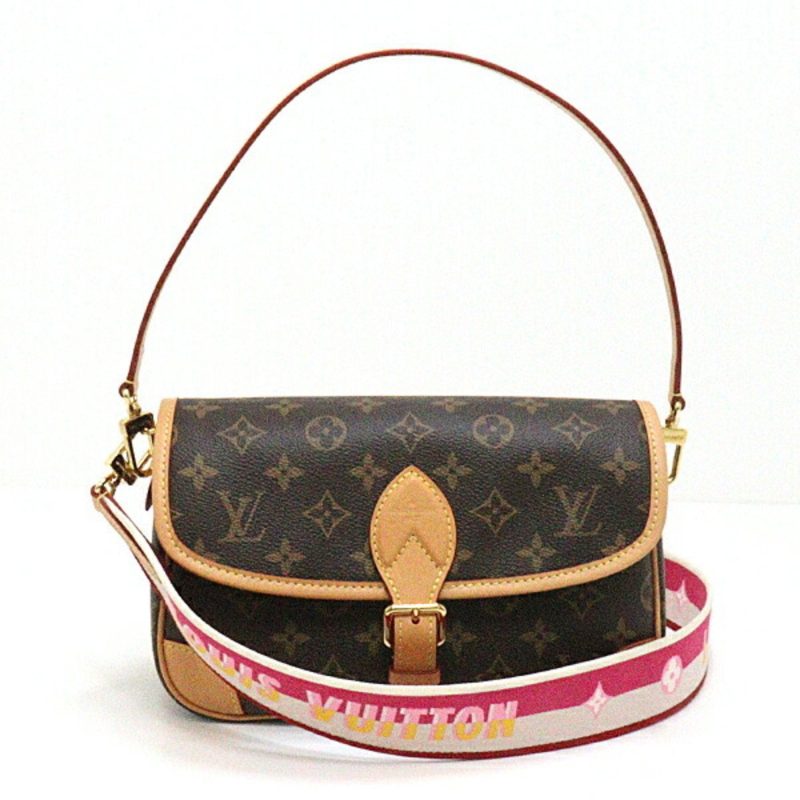 Louis Vuitton Diane NM PM Fuchsia M46049 Shoulder Bag Monogram Nume Leather - Logoexplore