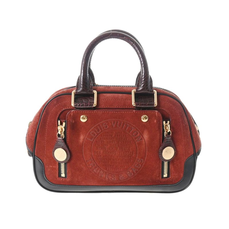 LOUIS VUITTON Cruise Line Stamp Bag PM Brown M95238 Women's Leather Suede Handbag - Logoexplore
