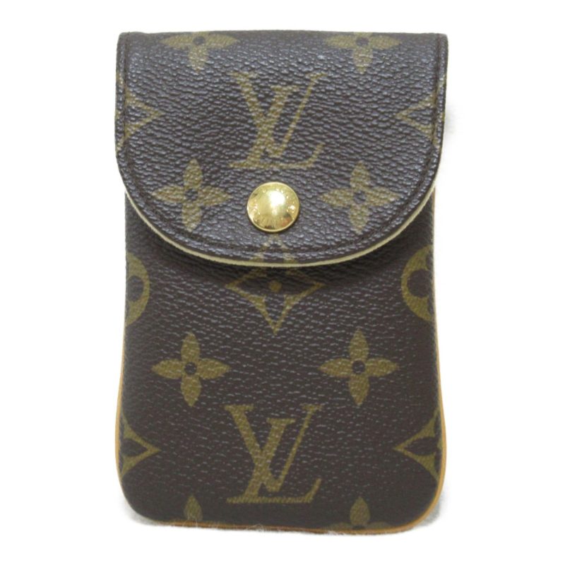 LOUIS VUITTON Etui / Telephone MM carrying case Brown Monogram leather M66546 - Logoexplore