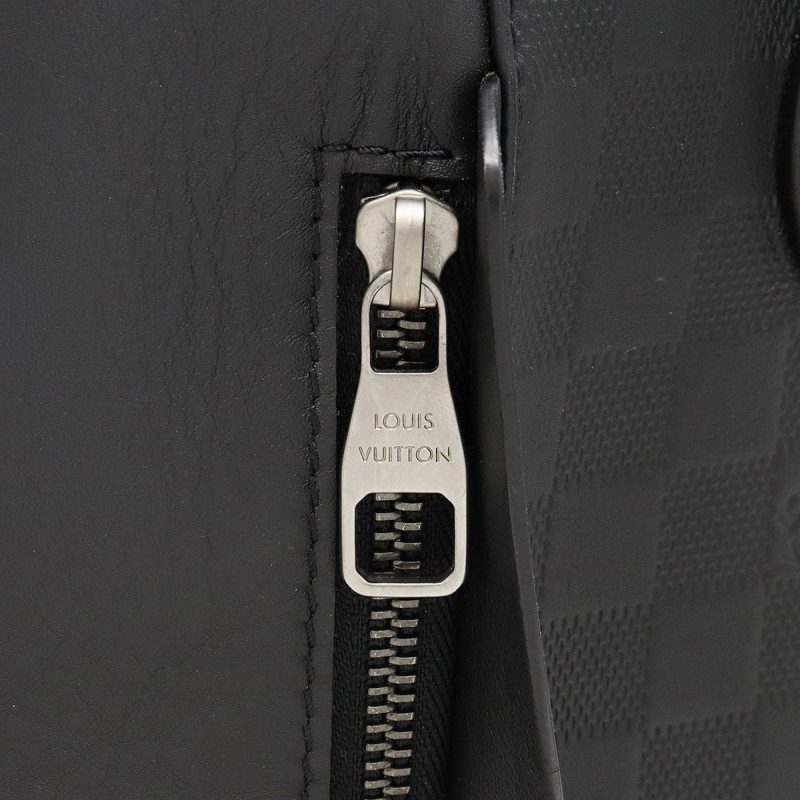 LOUIS VUITTON Damier Infini Cava Voyage Tote Bag Shoulder Leather Onyx Black N41493 - Logoexplore - Image 7