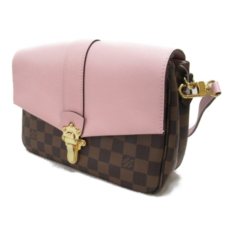 LOUIS VUITTON Clapton Shoulder Bag Pink Magnolia Damier PVC coated canvas N44244 - Logoexplore - Image 3