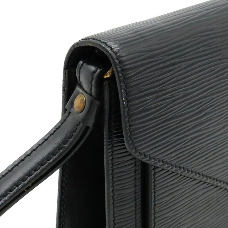 LOUIS VUITTON Epi Pochette Serie Dragonne Second Bag Noir Black Key Missing M52612 - Logoexplore - Image 7