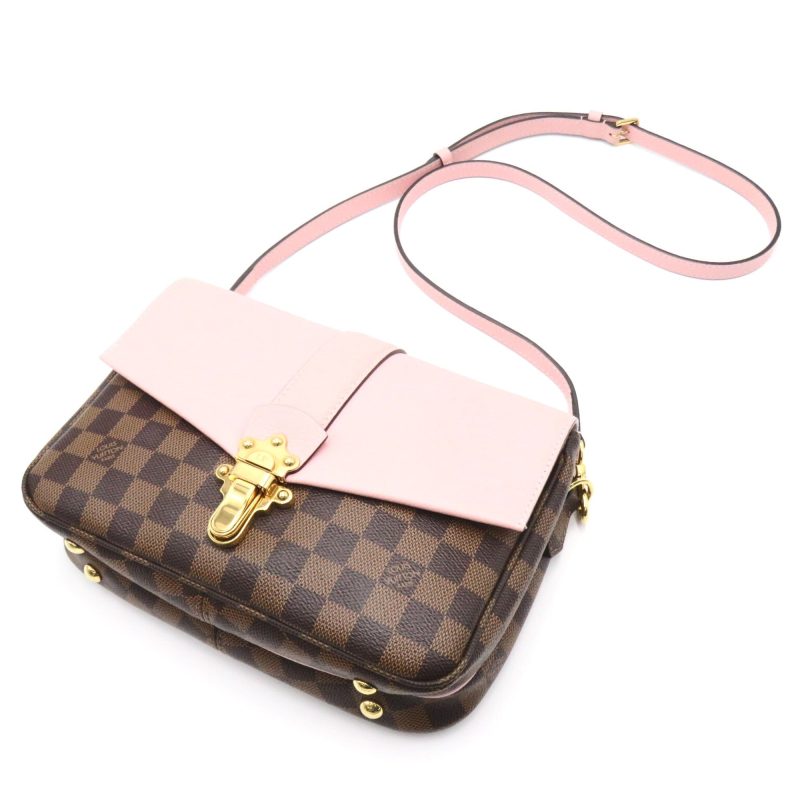 LOUIS VUITTON Brown Pink Magnolia Damier PVC coated canvas leather N44244 - Logoexplore - Image 5
