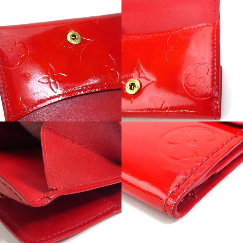 LOUIS VUITTON coin case card monogram verni patent leather red gold ladies - Logoexplore - Image 4