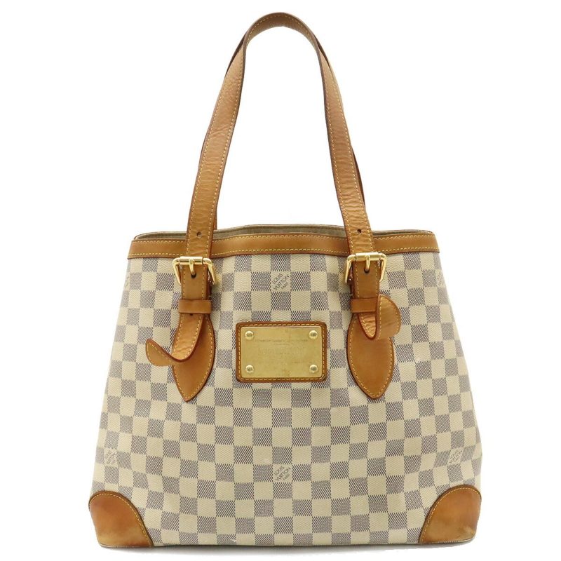 LOUIS VUITTON Damier Azur Hampstead MM Tote Bag Shoulder N51206 - Logoexplore