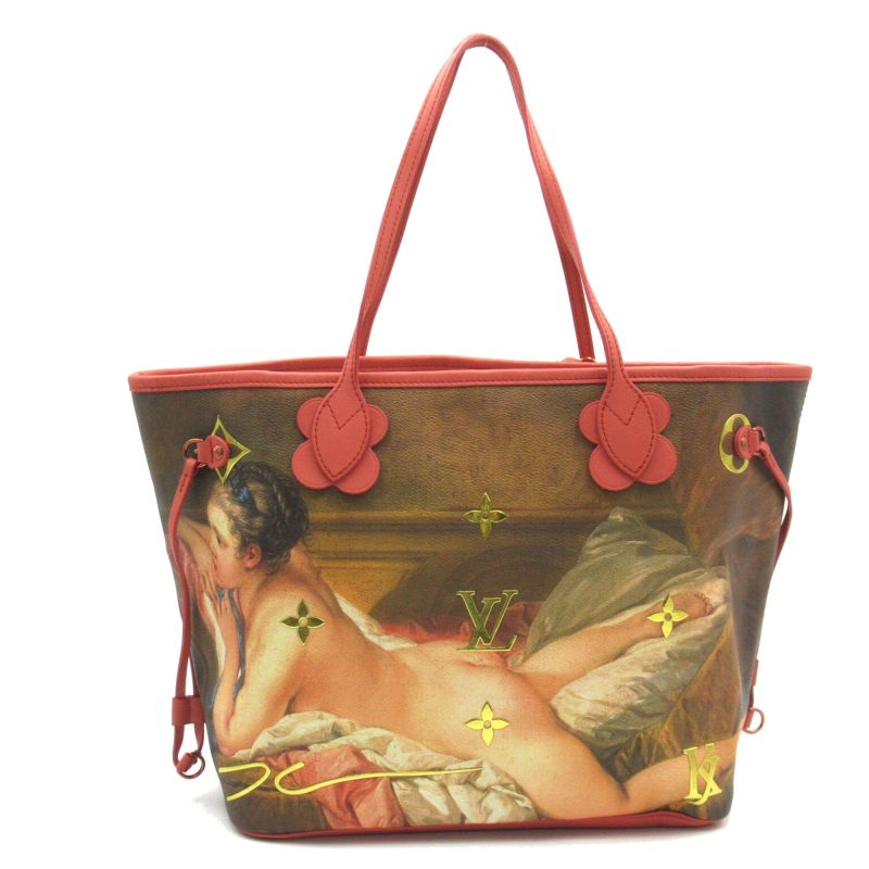 LOUIS VUITTON BOUCHER Neverfull MM Pink Beige Poppy petal Masters collection PVC coated canvas M43357 - Logoexplore - Image 3