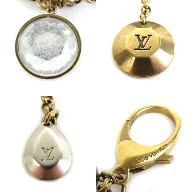 LOUIS VUITTON Charm Bijoux Sac Calypse Keychain Metal/Rhinestone Gold/Silver Women's M65724 - Logoexplore - Image 5