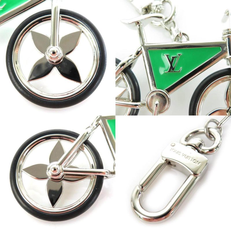 LOUIS VUITTON Charm Keychain Bijou Sac Bike Metal Silver x Green Unisex M77148 - Logoexplore - Image 5