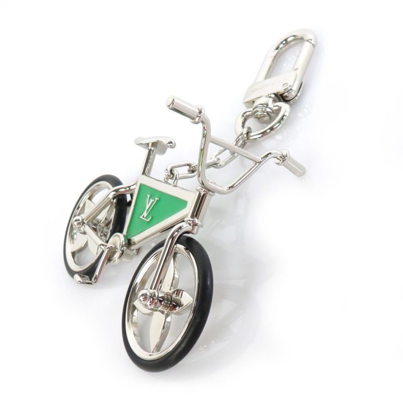 LOUIS VUITTON Charm Keychain Bijou Sac Bike Metal Silver x Green Unisex M77148 - Logoexplore - Image 4