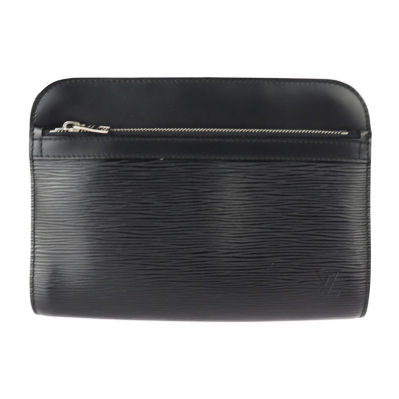 LOUIS VUITTON Epi Oche Second Bag M59362 Leather Noir Black Silver Dial Clutch Biton - Logoexplore