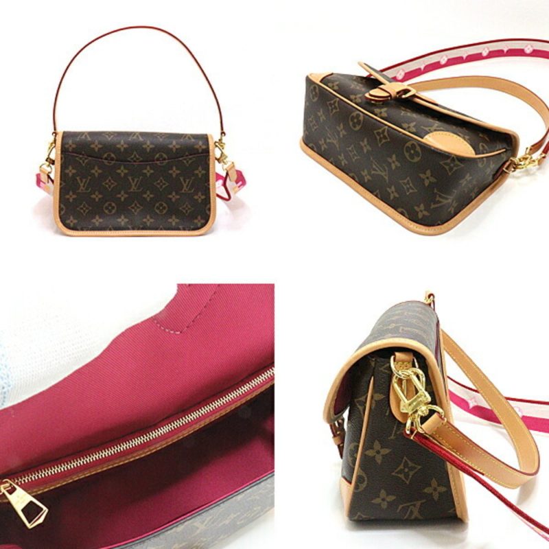 Louis Vuitton Diane NM PM Fuchsia M46049 Shoulder Bag Monogram Nume Leather - Logoexplore - Image 3
