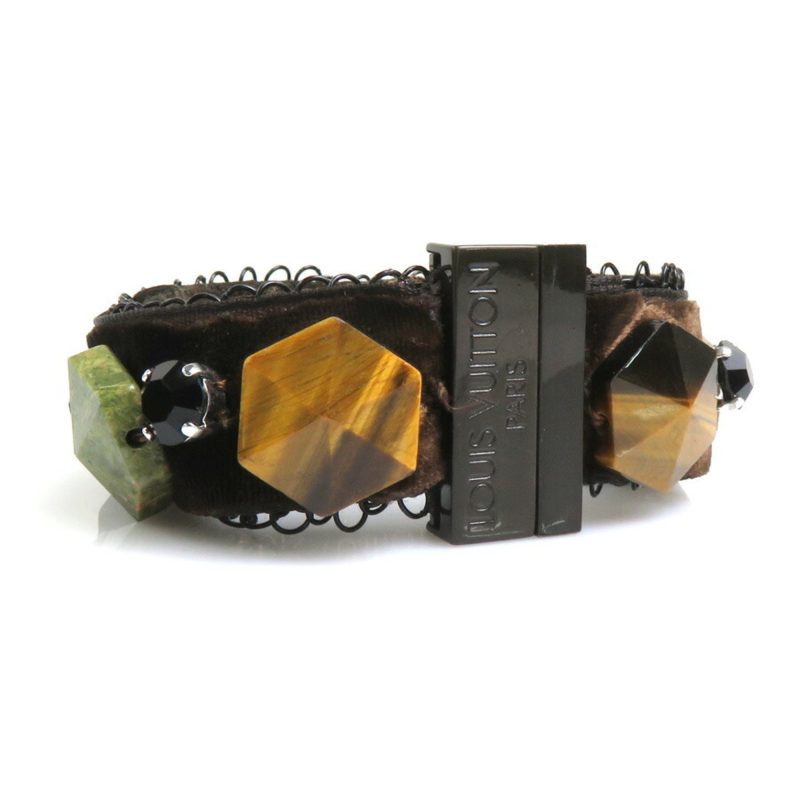 LOUIS VUITTON Bracelet Velor/Stone Brown/Green Ladies - Logoexplore