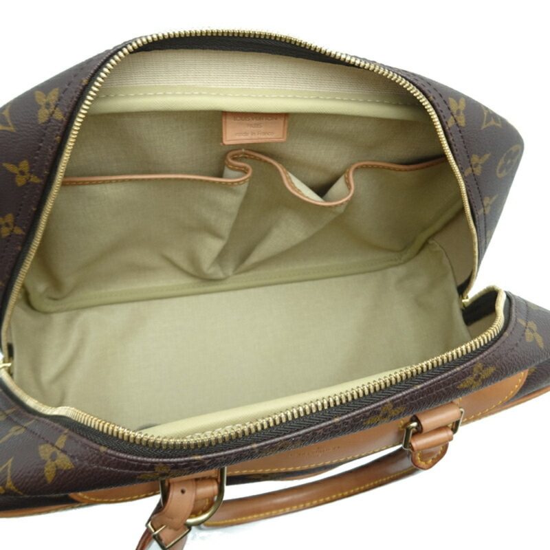 LOUIS VUITTON Deauville [Bowling Vanity] Women's Handbag M47270 Monogram Ebene [Brown] - Logoexplore - Image 6