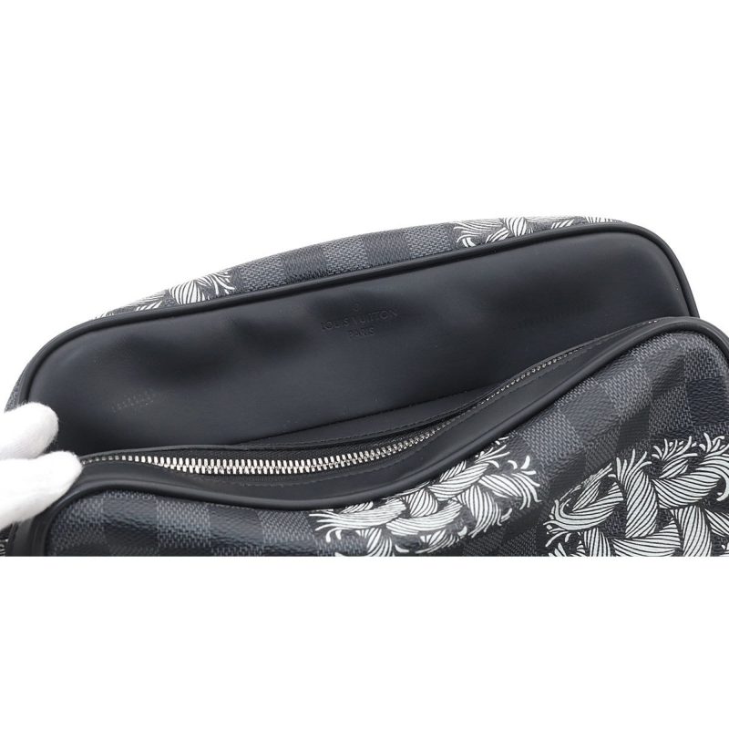 LOUIS VUITTON Damier Graphite Christopher Nemeth Nile PM Shoulder Bag N41572 Silver Hardware Nail - Logoexplore - Image 9