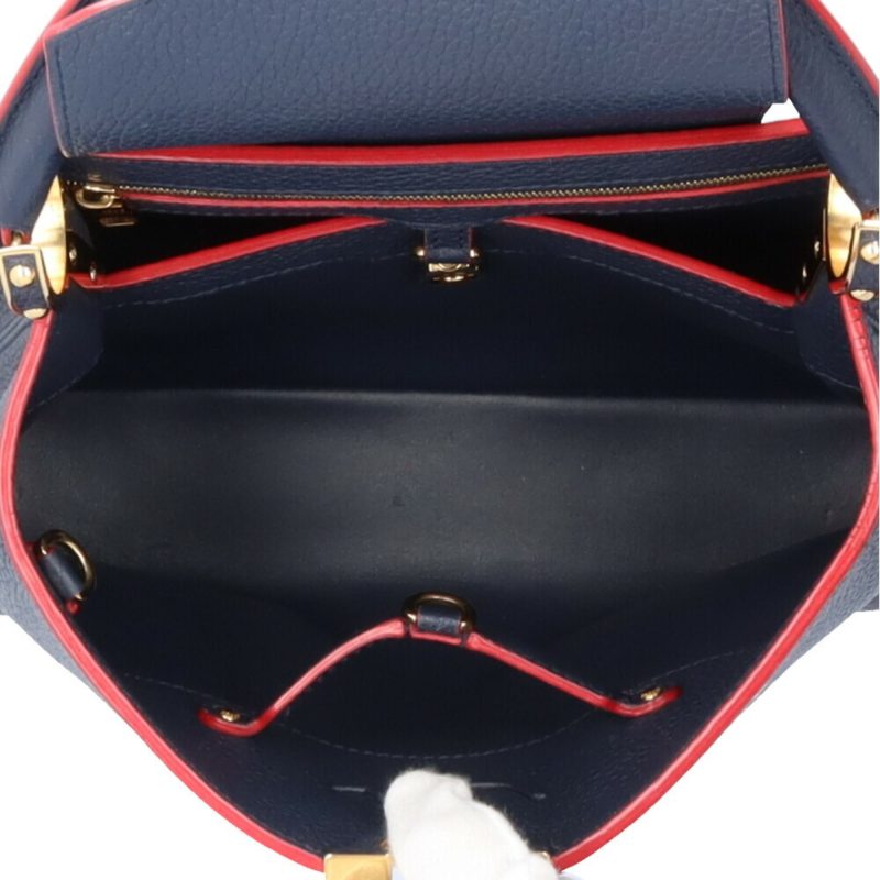 LOUIS VUITTON Capucines MM Shoulder Bag Leather M42253 Navy Ladies - Logoexplore - Image 6