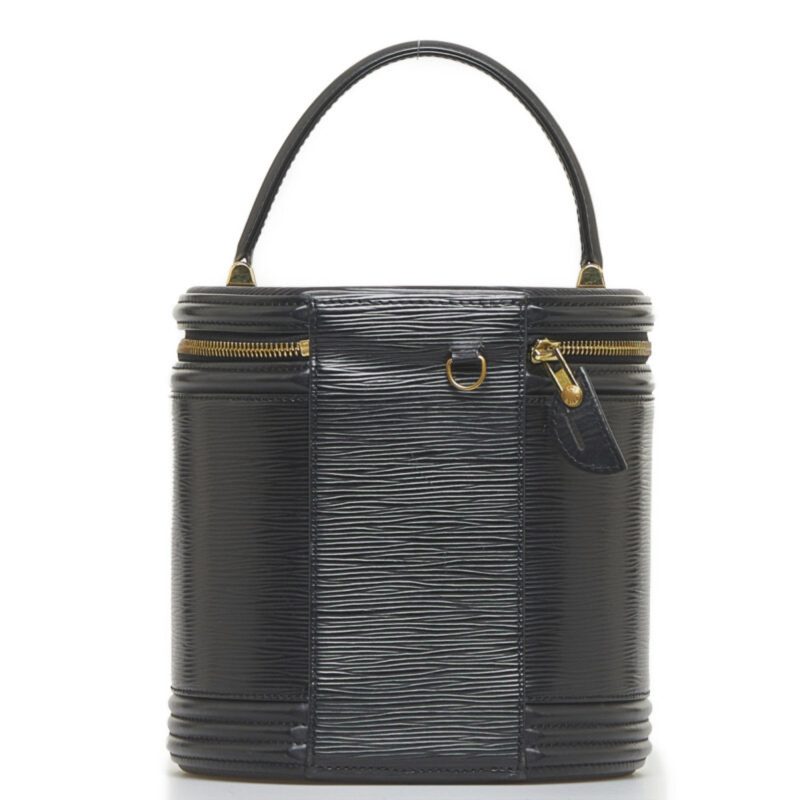 LOUIS VUITTON Epi Cannes Handbag Vanity Bag M48032 Noir Black Leather Ladies - Logoexplore - Image 3