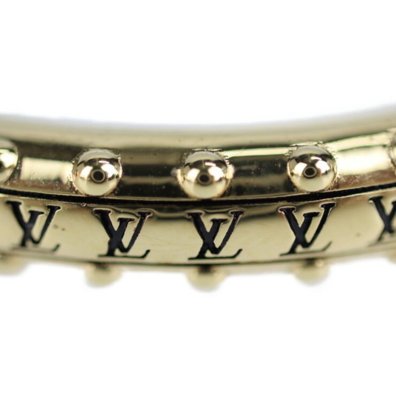 LOUIS VUITTON Brasserie Must-Have Bracelet M64515 Notation Size S Metal Gold Bangle - Logoexplore - Image 7