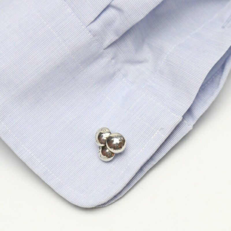 LOUIS VUITTON Bouton de Manchette Motif Bouquet Crew M30566  Silver Cufflinks LV - Logoexplore - Image 5