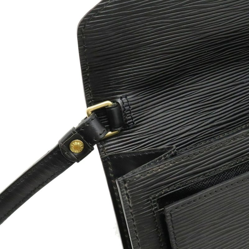 LOUIS VUITTON Epi Pochette Serie Dragonne Second Bag Noir Black Key Missing M52612 - Logoexplore - Image 7