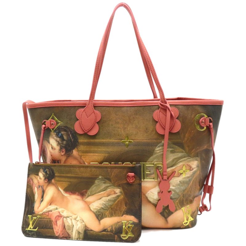 LOUIS VUITTON Boucher Neverfull MM Pink Masters collection PVC coated canvas M43357 - Logoexplore - Image 6