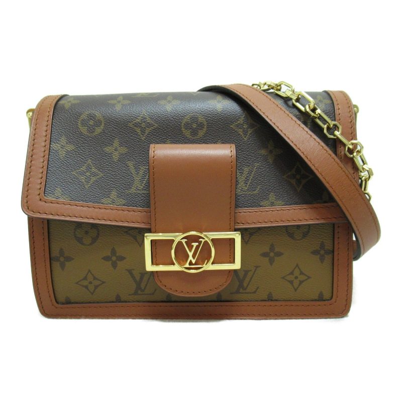 LOUIS VUITTON Daufine MM Shoulder Bag Brown Monogram Reverse PVC coated canvas M45958 - Logoexplore
