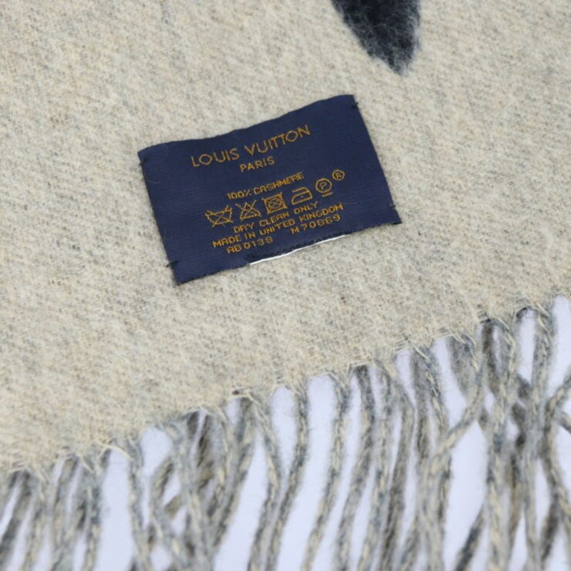 LOUIS VUITTON Escharplay Reykjavik Gradient Muffler M70869 Cashmere 100% Gray - Logoexplore - Image 5