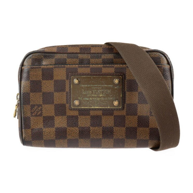 LOUIS VUITTON Bumbag Brooklyn Waist Bag N41101 Damier Canvas Ebene Gold Hardware Bronze Body Vuitton - Logoexplore