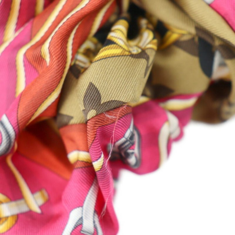 LOUIS VUITTON Chou Toro Shoe Other Fashion Goods M76954 Silk Brown Series Pink Multicolor Gold Metal Fittings Hair Rubber Accessory Ornament Clip LV Circle - Logoexplore - Image 5