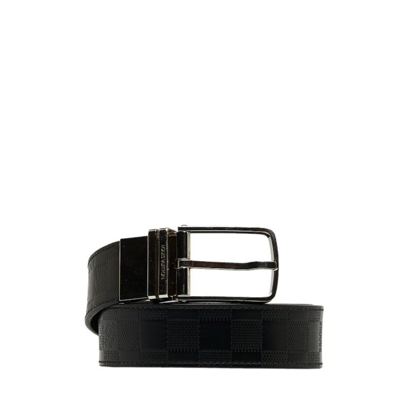 LOUIS VUITTON Damier Infini Sainteur Boston Belt M9674 Noir Black Leather Men's - Logoexplore