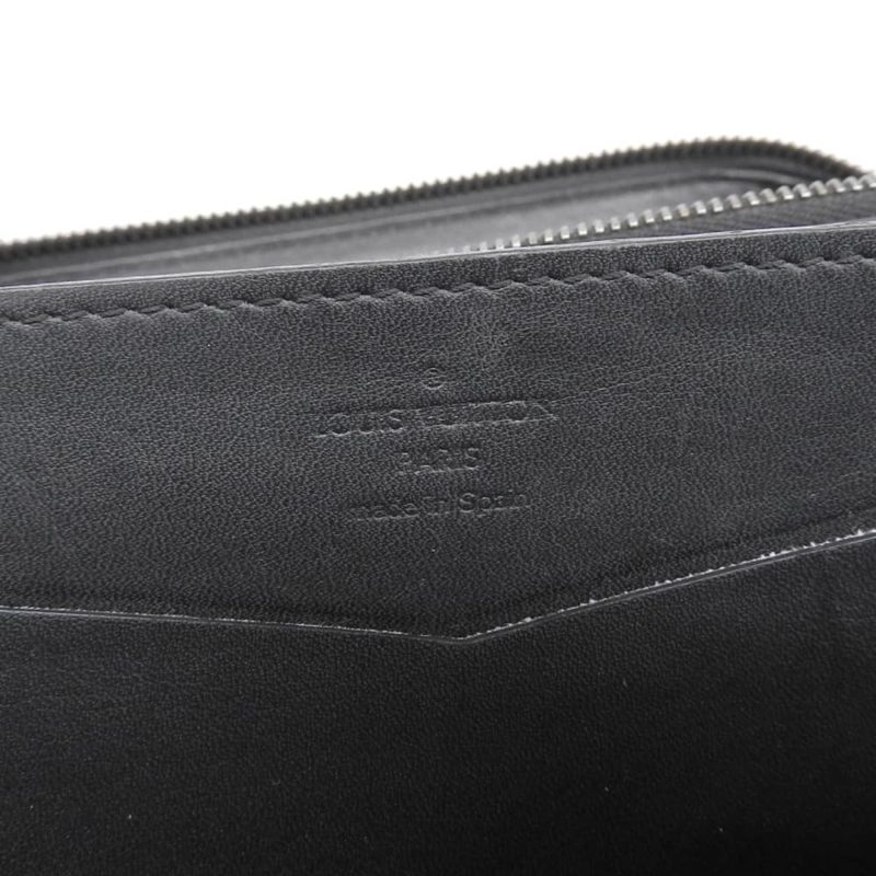 LOUIS VUITTON Damier Anfini Zippy XL Pouch Bag Onyx N61254 - Logoexplore - Image 9