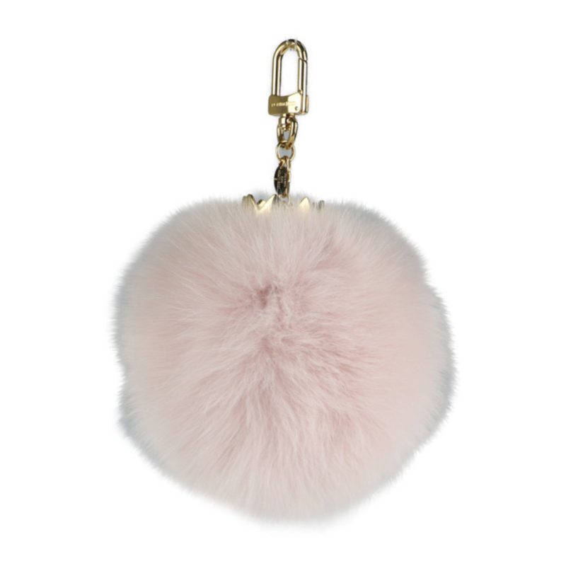 LOUIS VUITTON Fluffy Keychain M67371 Rabbit Fur Metal Rose Claire Bag Charm - Logoexplore - Image 2
